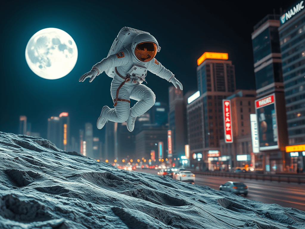 FusedLabs leaping astronaut